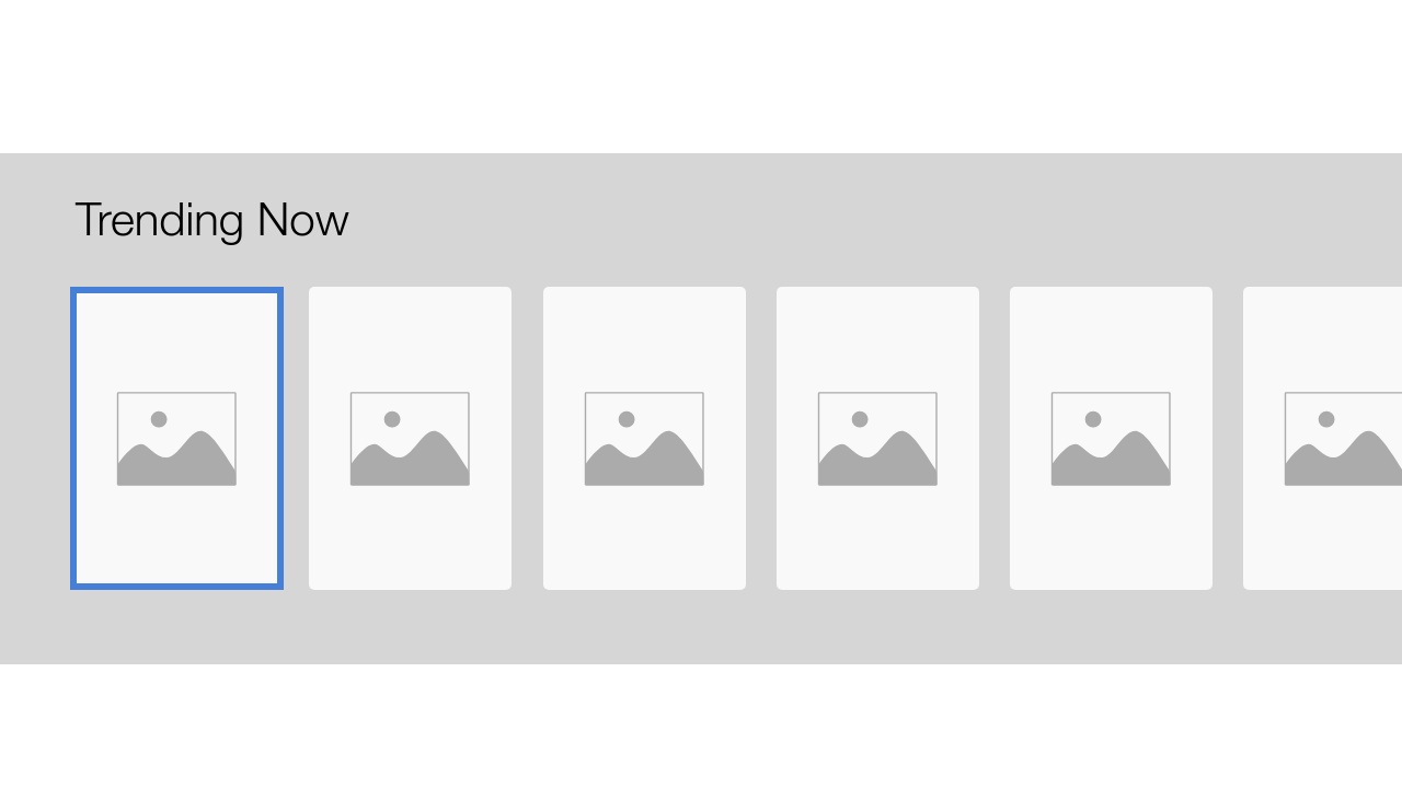 TV App Basic Content Shelf interactive prototype on Proto.io Spaces by ...
